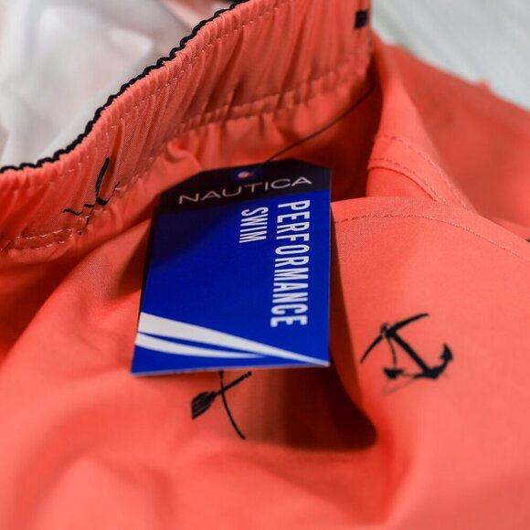 NWT Nautica Size XXL peach anchor/oars swim trunks - Picture 7 of 7